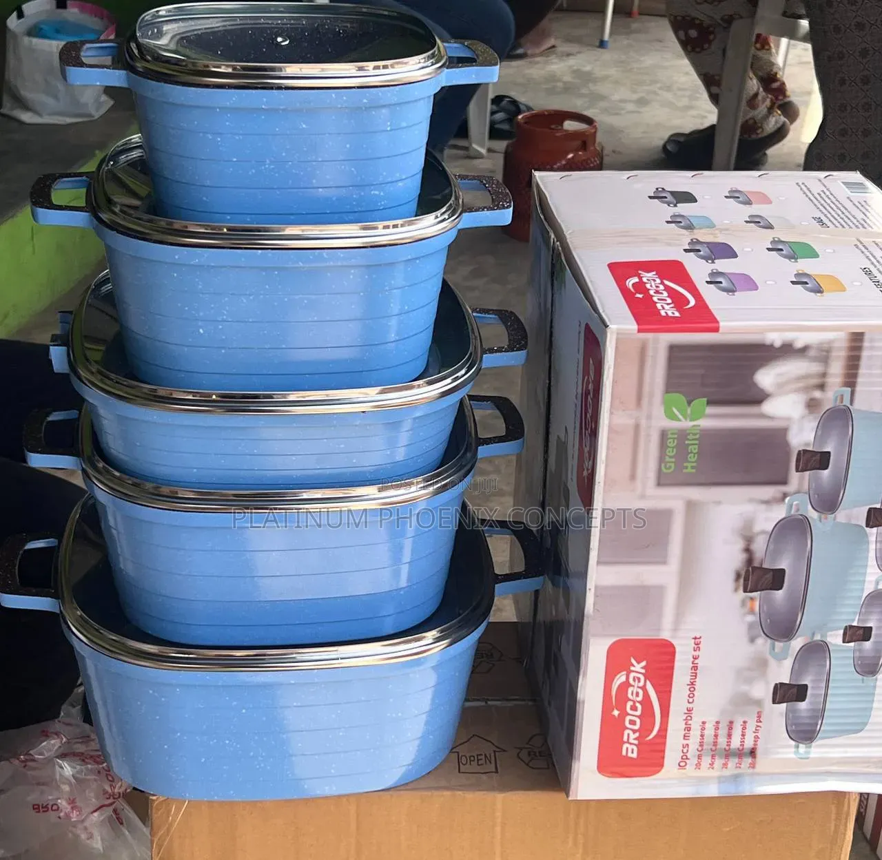 Brocook DO7 4 Pots and 1 Frying Pan All Non Stick