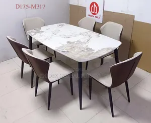 Simple Marble Dining Table Set