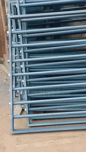 Casement Window With Pipe Galvanized Grey and Glass 5mm