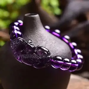 Fortified Amethyst With Pixiu Bracelet for Goodluck