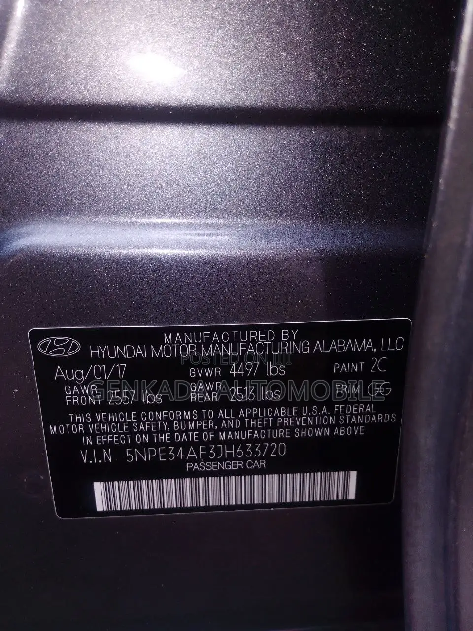 Hyundai Sonata 2018 Gray