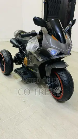 Grey Powerbike With Balanced Wheels for Kids Age 2-10 With Remote