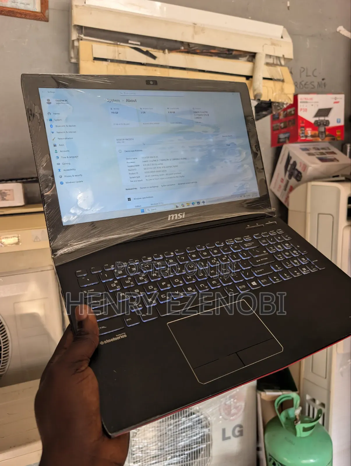 Laptop MSI GP62 7RDX Leopard 16GB Intel Core i7 SSD 128GB