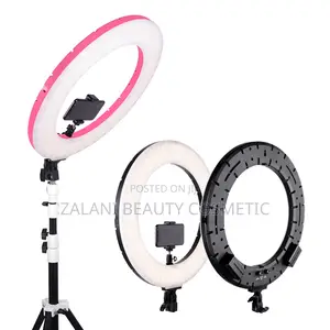 Rechargeable 18-Inch LED Ring Light With a Tripod Stand