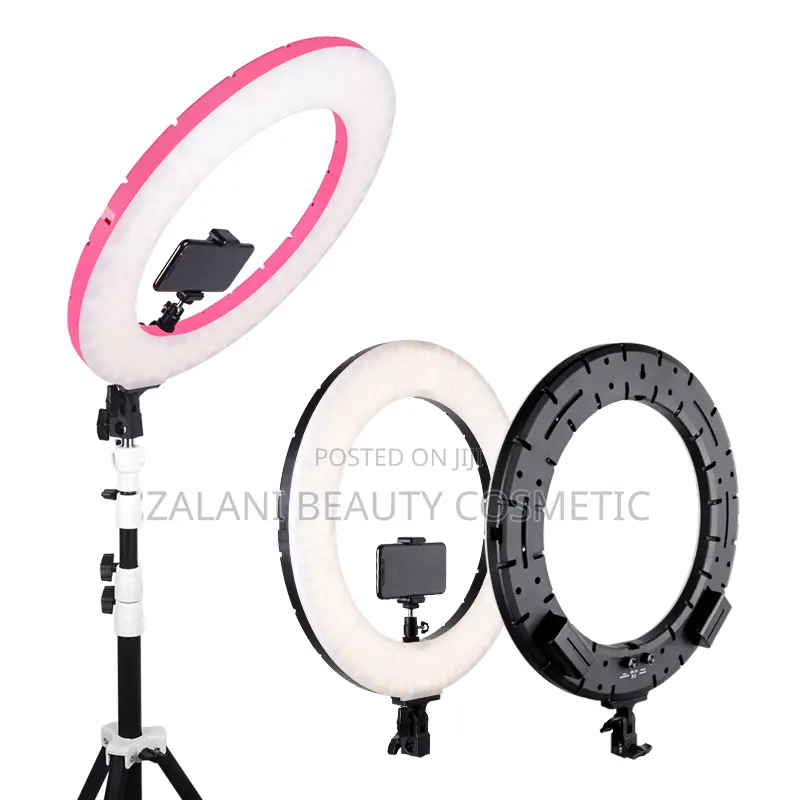 Rechargeable 18-Inch LED Ring Light With a Tripod Stand