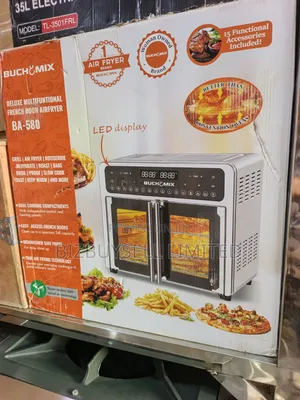 24L Buchymix Dual Compartment French Door Air Fryer Oven.