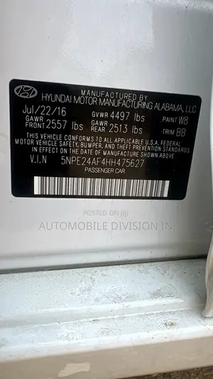 Hyundai Sonata 2016 White