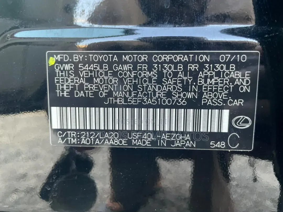 Lexus LS 460 2010 Black