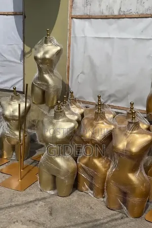 High Quality Gold BBL Female Mannequin With Stand