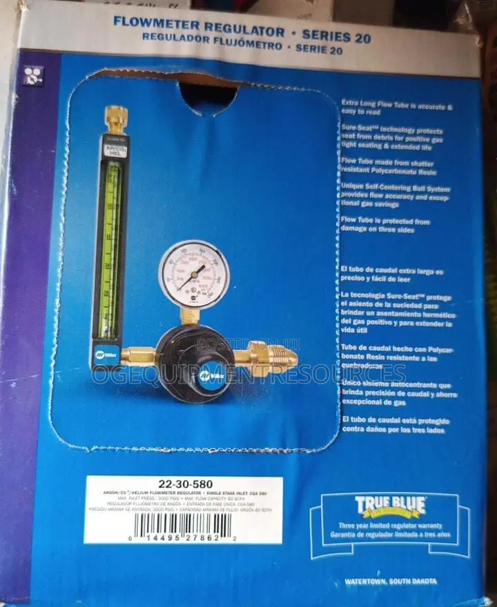 Miller Series 20 Argon/Co2/Helium Flowmeter Regulator.