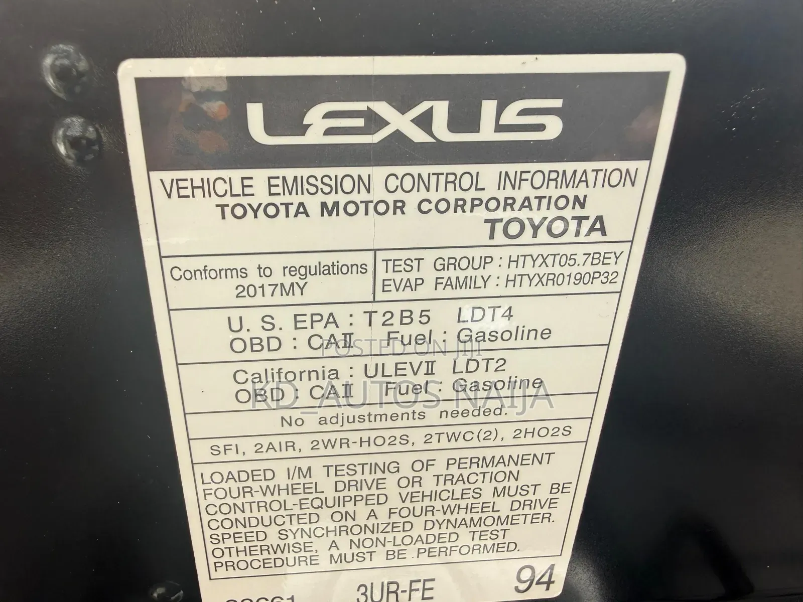 Lexus LX 2017 Black