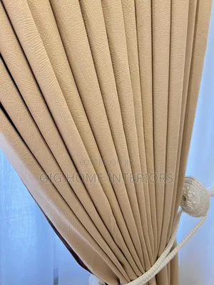 Drips Beige Color Curtains