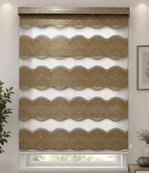 Window Blinds Flower Brown and Shiny Brown
