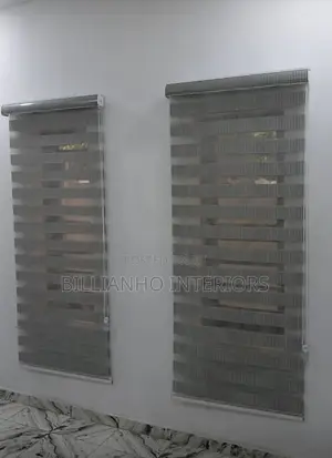 Patterned Gray Day&night Window Blinds
