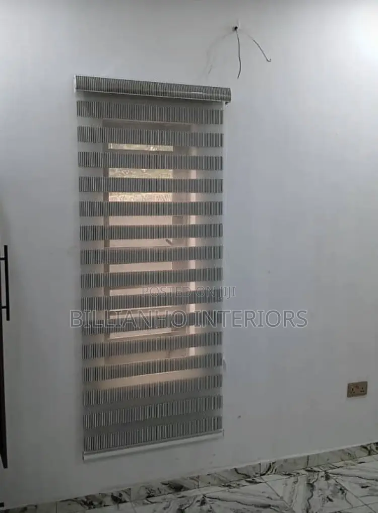 Patterned Gray Day&night Window Blinds