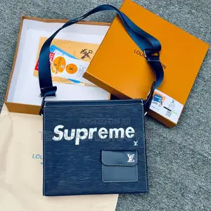 Quality Supreme X LV Inspired Leather Cross Body Bag