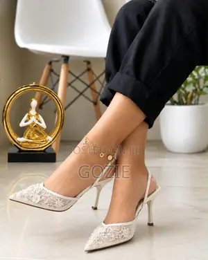 Stylish High Heel Slingback With Mesh Design