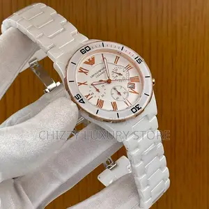 Armani Ceramic Quality Luxury Men Chain Strap Wristwatch