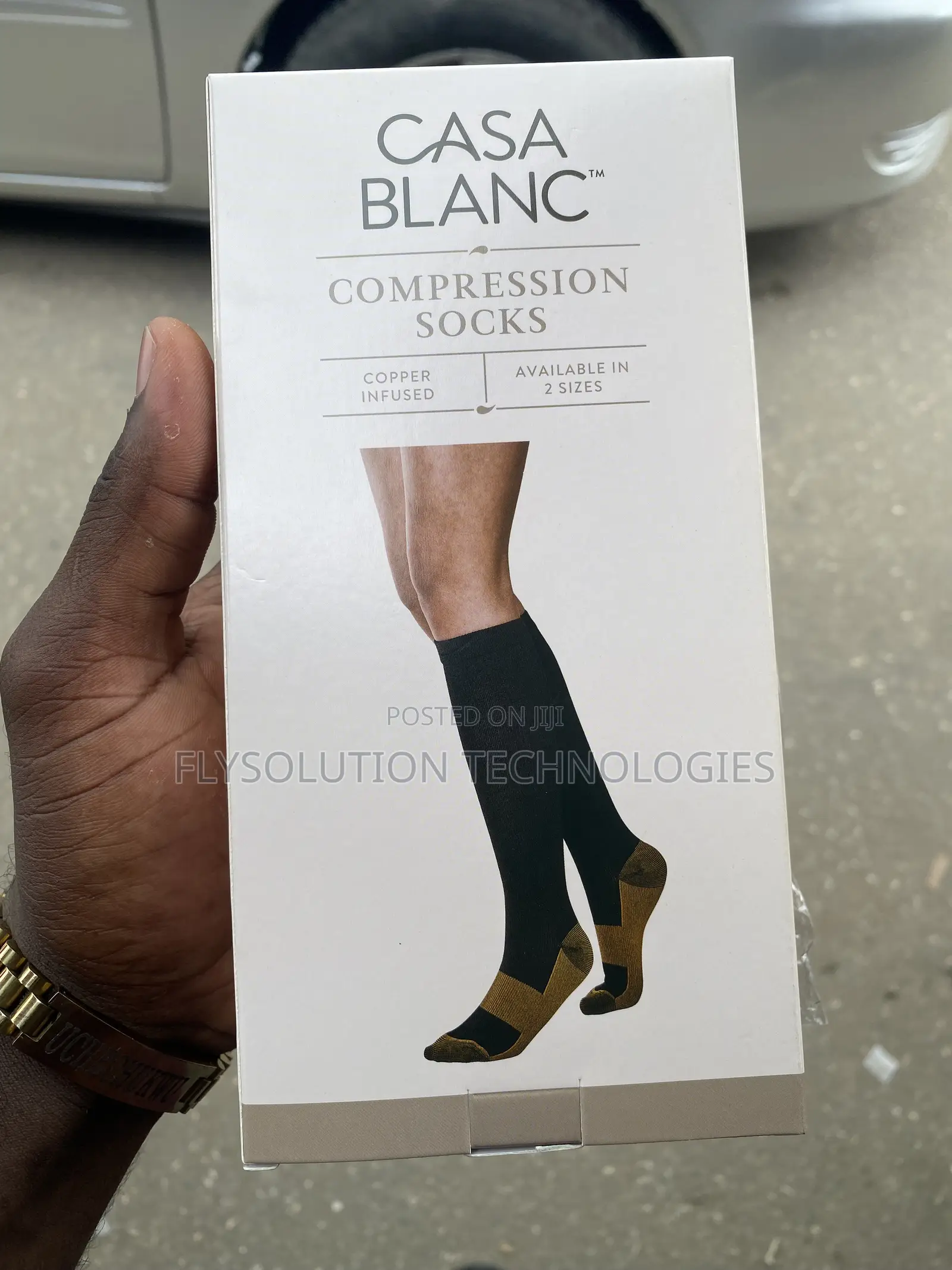 Casa Blanc Copper-Infused Compression Socks - L/Xl