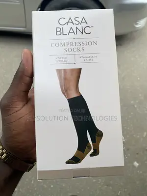 Casa Blanc Copper-Infused Compression Socks - L/Xl