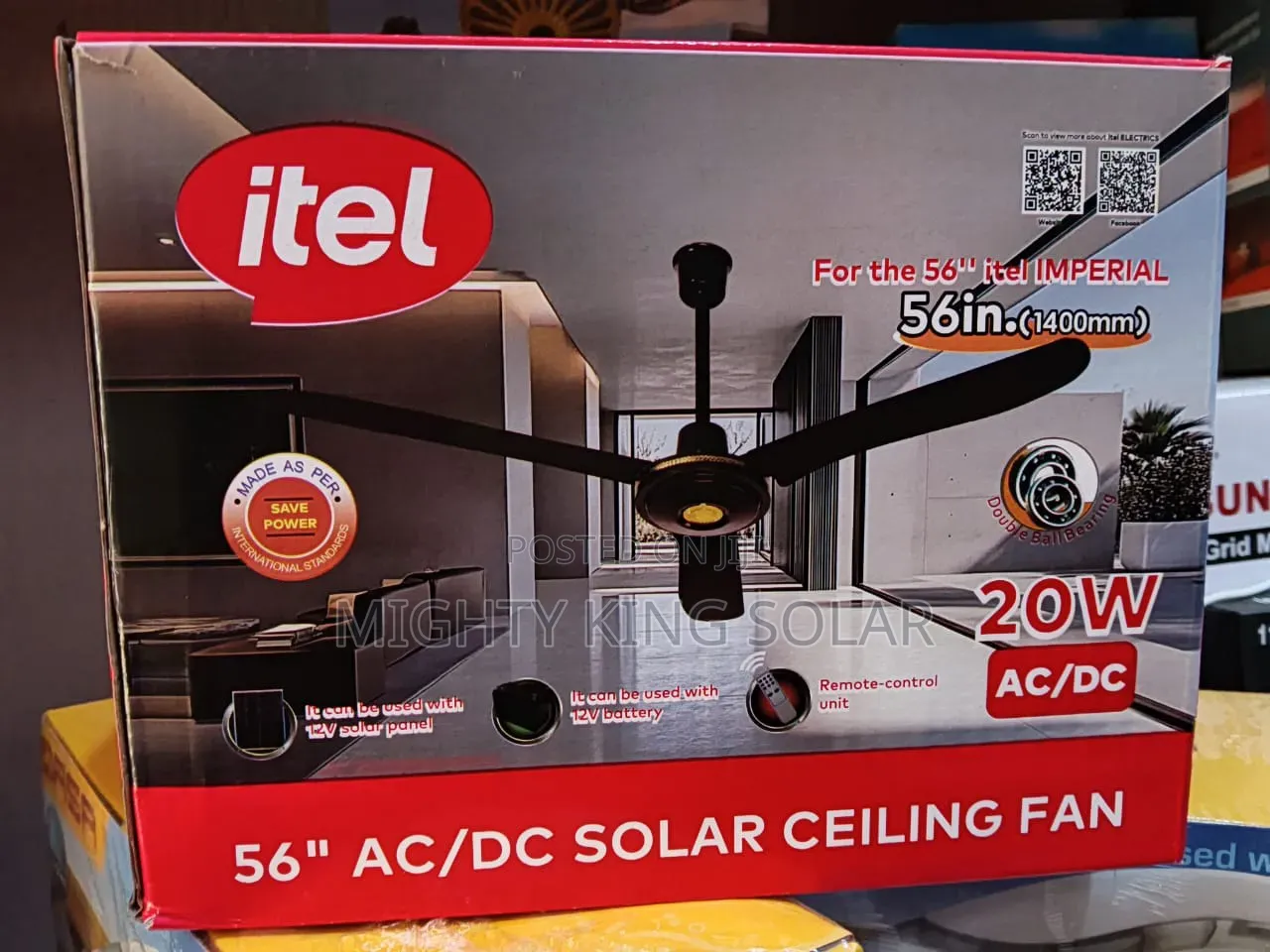 Itel Ceiling Fan 56in.with 20w Low Voltage