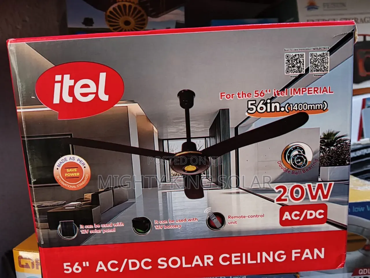 Itel Ceiling Fan 56in.with 20w Low Voltage