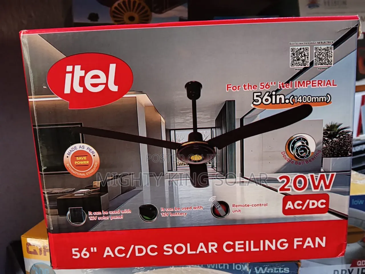 Itel Ceiling Fan 56in.with 20w Low Voltage