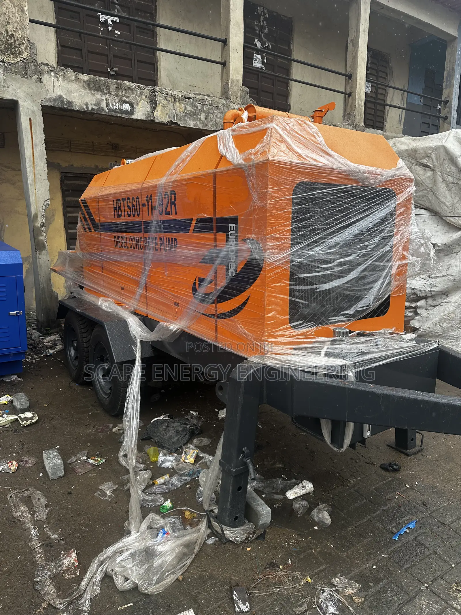Concrete Pump Trailer 60 Cubic Meter Capacity