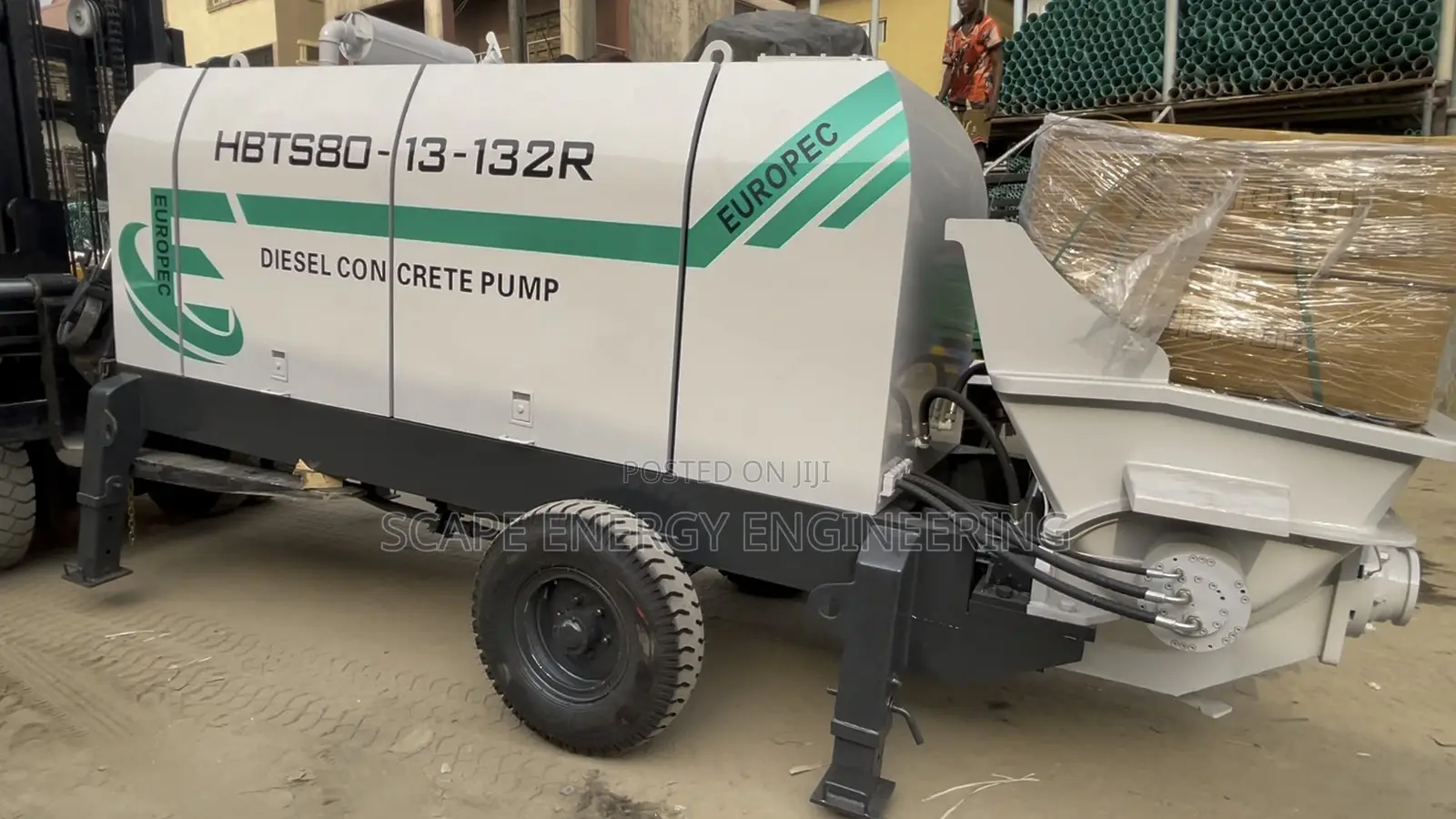 Concrete Pump Trailer 80 Cubic Meter Capacity