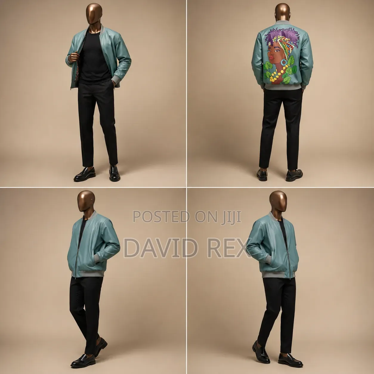 Emerald Green/Burgundy Leather Jacket