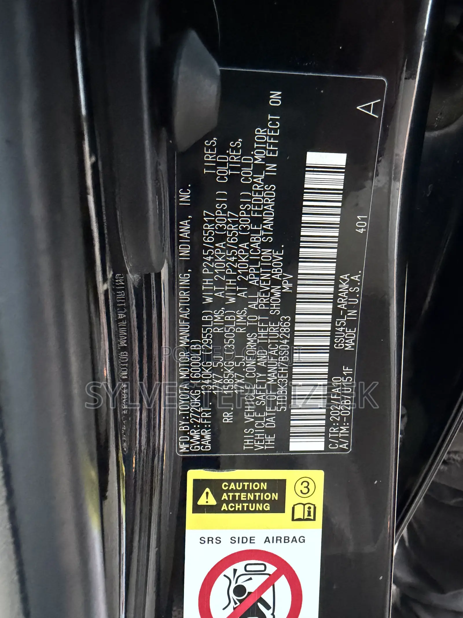 Toyota Highlander 2012 Black