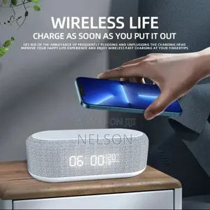Wireless Charger, Time Temperature Display, Alarm Clock