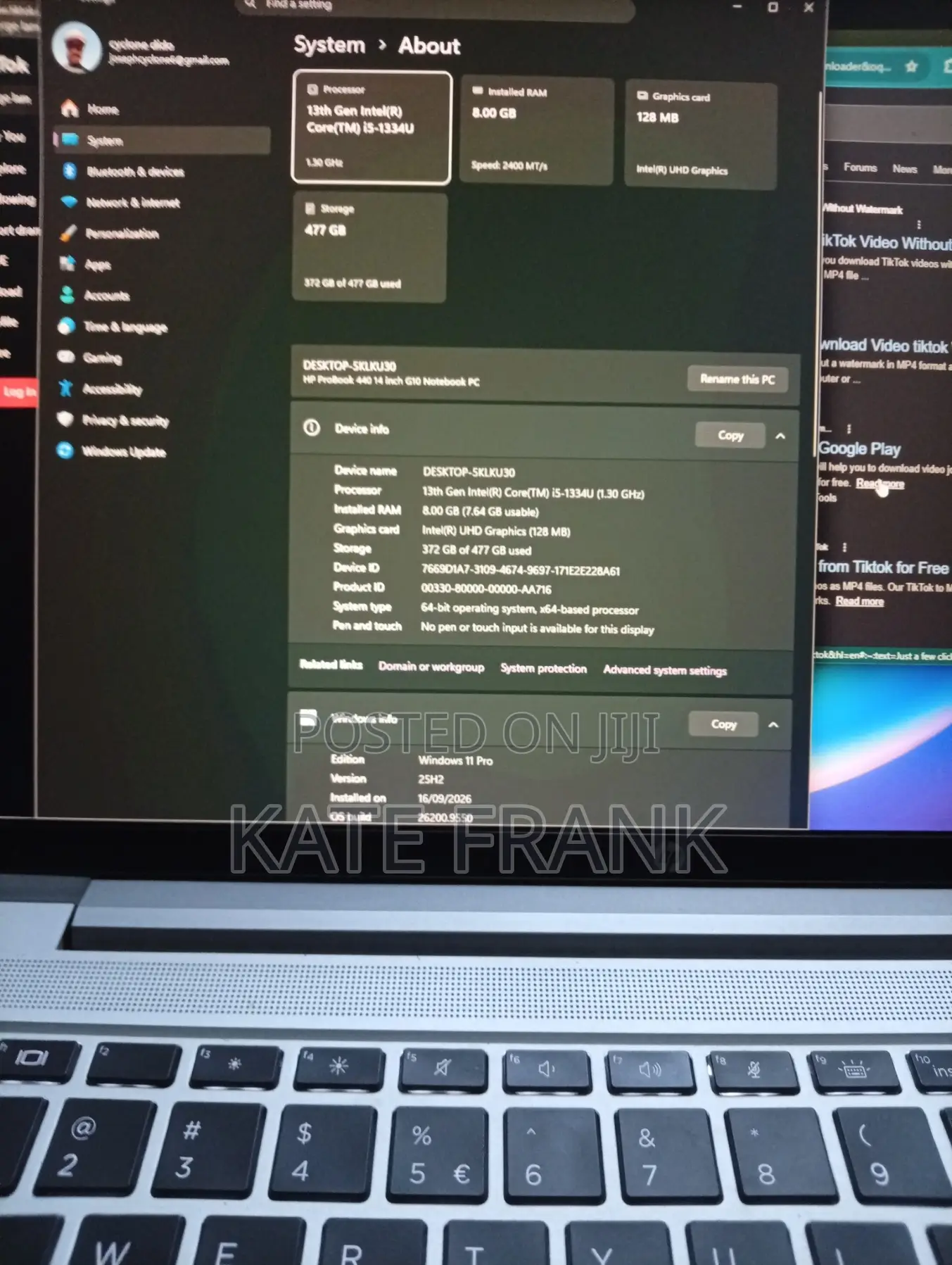 Laptop HP ProBook 440 8GB Intel Core i5 SSD 512GB