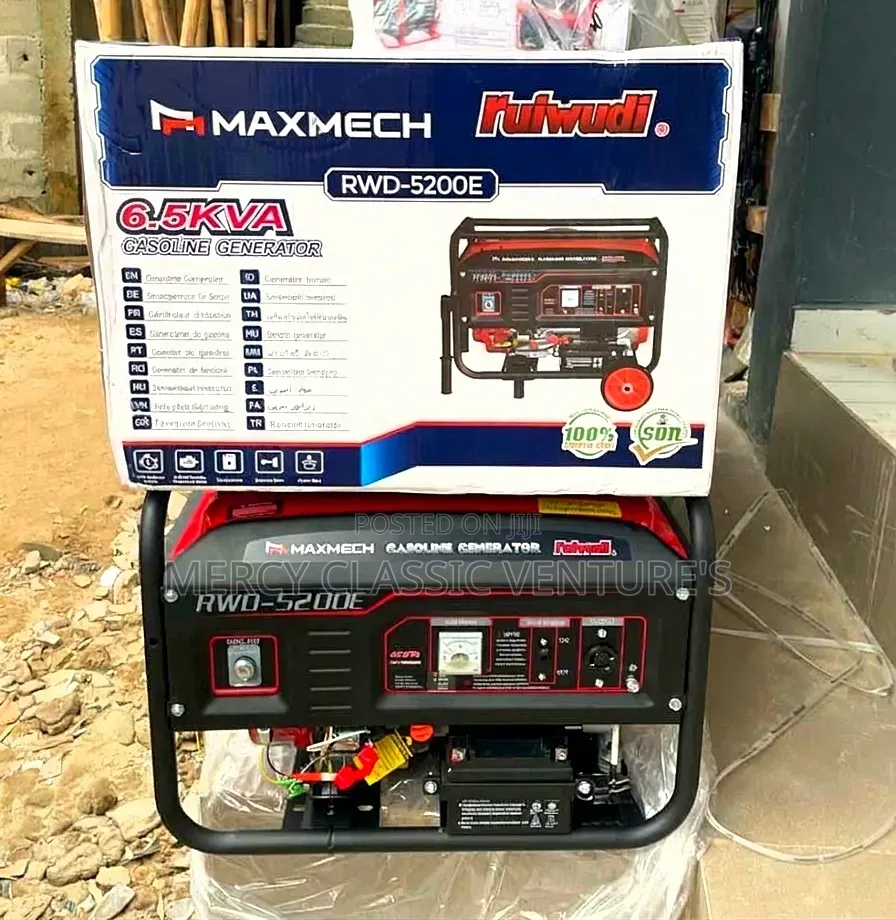 Maxmech 6.5KVA Generator – Rated 5,200W