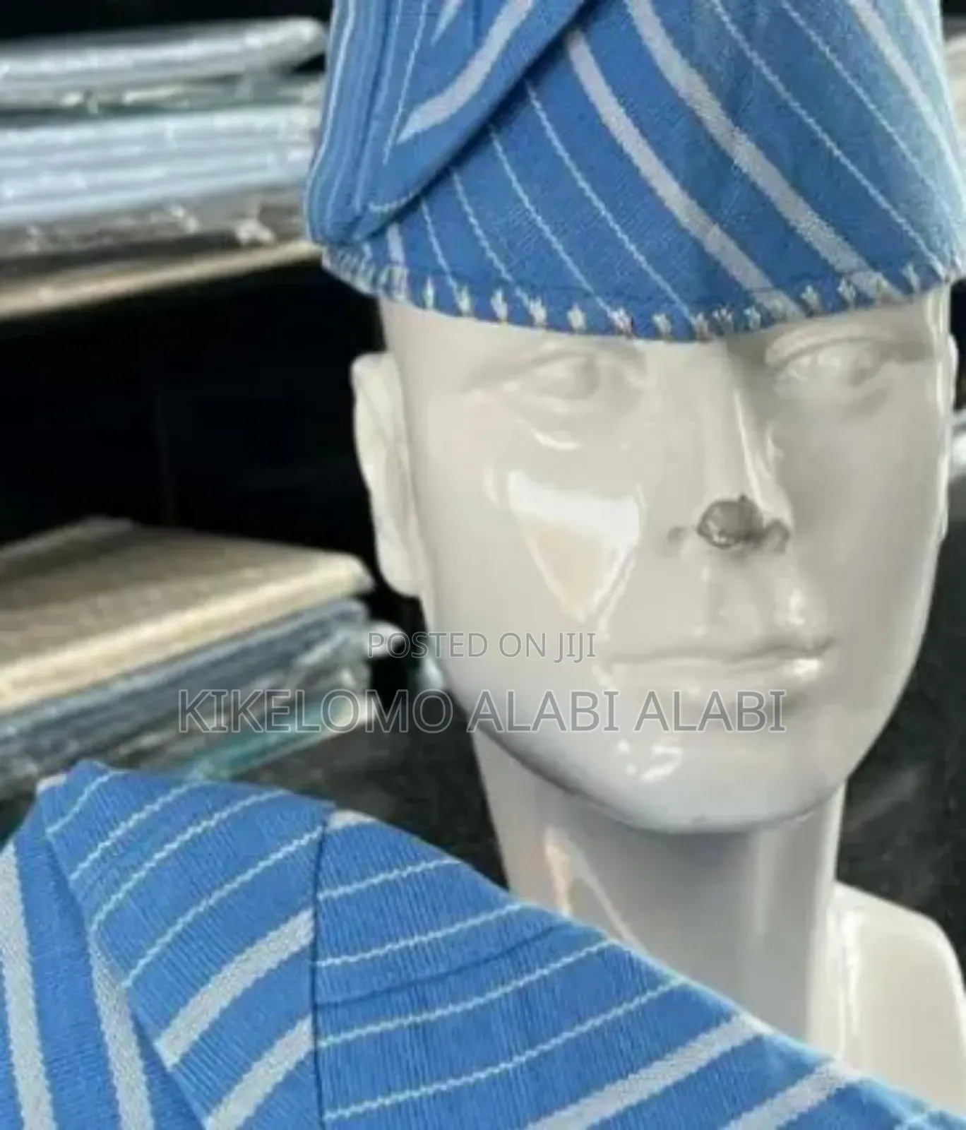 Men Cap Made With Aso Oke Fabric
