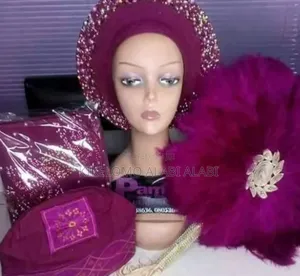 Men Cap Made With Aso Oke Fabric