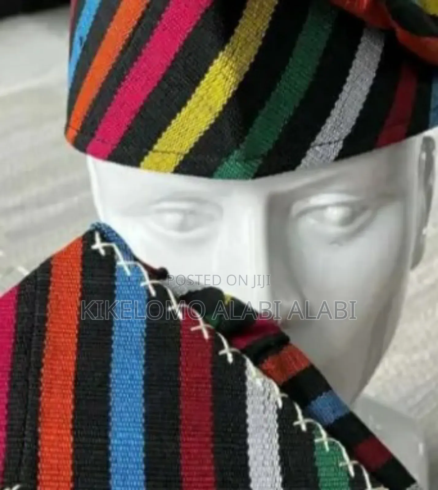 Men Cap Made With Aso Oke Fabric