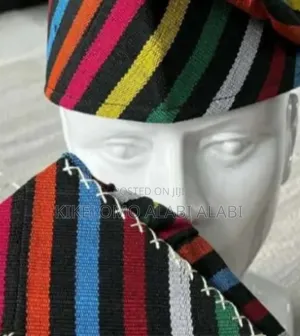 Men Cap Made With Aso Oke Fabric