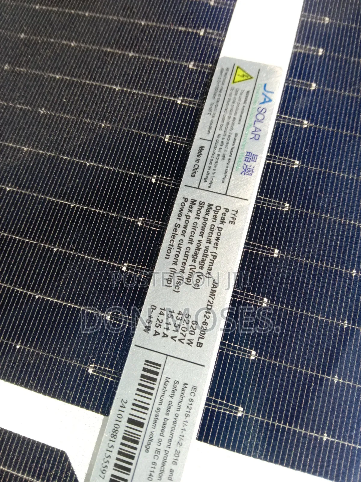 620w 144ell Ja Solar