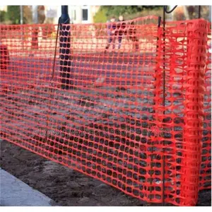 1Mtr X 50Mtr Orange Barrier Netting Safety Fence Mesh Roll