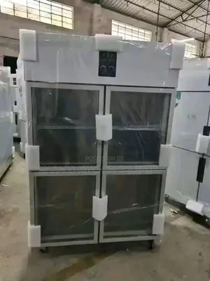 Stainless Freezer 4door Glass