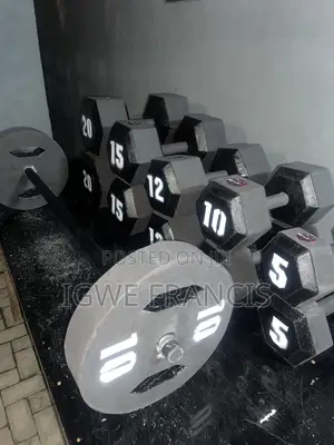 Quality Dumbbells Barbells. 5kg, 10kg, 12kg, 15kg, 20kg