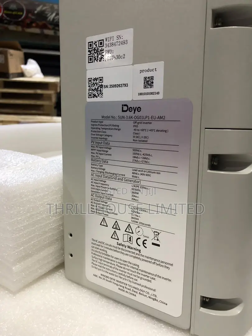 3.6kW-48v Deye Off-Grid Inverter - Single Phase (OGO1LP1)