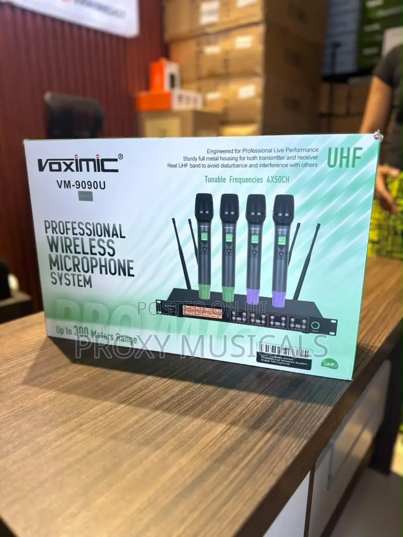 Voximic VM-9090U 4-Channel 4in1 Wireless Microphone System