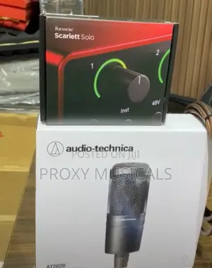 Focusrite Scarlett Solo 4th Gen & Audio-Technica At2020 Studio Bundle