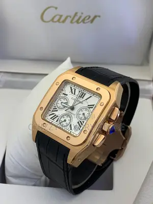 Cartier Quality Luxury Men Genuine Leather Wristwatch