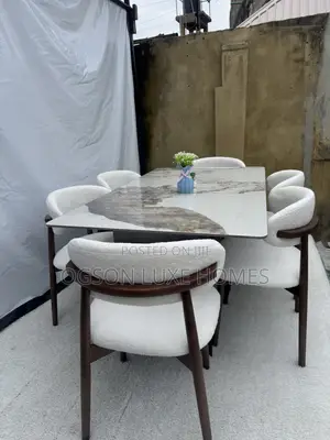 Modern Classic Dining Table With Six Chairs