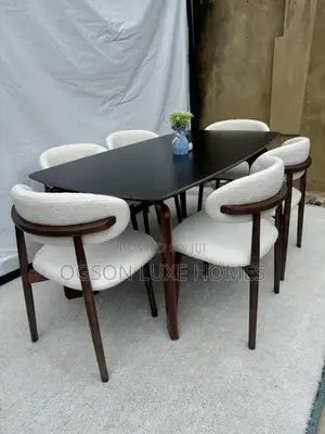 Modern Classic Dining Table With Six Chairs