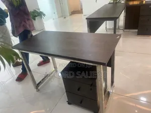 Office Table With Stainless Frame