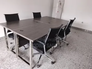 Office Table With Stainless Frame